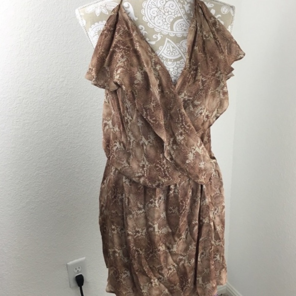 Haute Hippie silk snakeskin cocktail dress